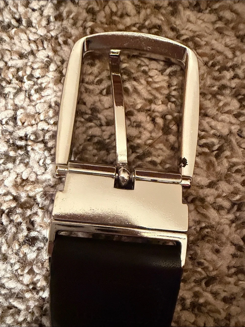 Tommy Bahama Black Braided Belt with Silver Buckle and leather trim